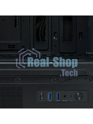 Компьютерный корпус HSPD F510, Panoramic Mid Tower, черный, TG, 0.5 SPCC, 3x120мм ARGb ATX, mATX, mITX 180/280/160мм 1x2.5