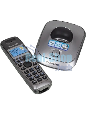 Телефон беспроводной (DECT) Panasonic KX-TG2511RUM (металик) АОН, Caller ID,спикерфон на трубке,переход в Эко режим одним нажатием