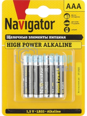 Элемент питания Navigator NBT-NE-LR03-BP4 94751, 1.5 В