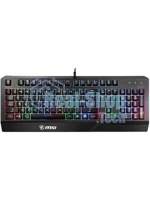 Клавиатура проводная MSI VIGOR GK20 RU черный USB Multimedia for gamer LED (подставка для запястий)