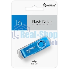 Флешка USB Smartbuy Twist Blue (SB016Gb2TWB), 16Gb, USB 2.0, R/W 15/10, синий
