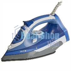 Утюг Delta LUX DL-712 белый с синим, 2400 Вт, 30 г/мин, 150 г/мин, 350 мл