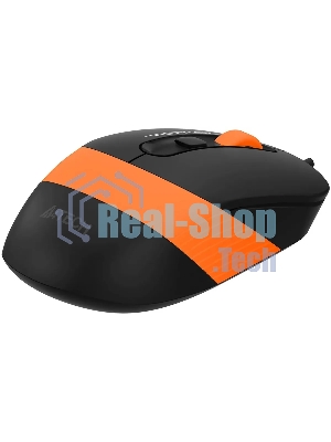 Мышь проводная A4Tech Fstyler FM10S черный/оранжевый, 1600 dpi, USB, кнопки - 4