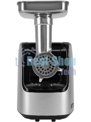 Мясорубка электрическая Rondell RDE-1458 серый, 3000 Вт, 3.5 кг/мин, реверс, защита от перегрузки, металлический лоток, насадки - 5