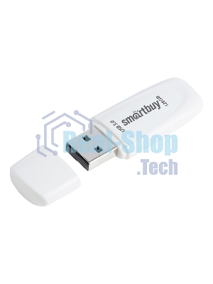 Флешка USB Smartbuy Scout white (SB128GB3SCW), 128Gb, USB 3.0, R/W 100/40, белый