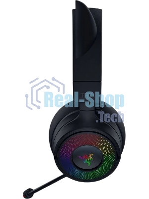 Гарнитура Razer Kraken Kitty V3 Pro чёрный, беспроводная + проводная, радиоканал, до 70 ч, подсветка