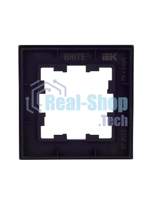 Рамка 1-местная IEK BRITE РУ-1-1-БрЧ (BR-M12-M-K02) металл черный