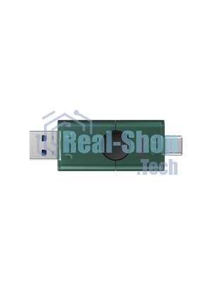 Флешка USB Kingston DataTraveler Duo (DTDEG2/128Gb), 128Gb, USB 3.2/Type-C, R/W 100/60, зеленая