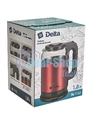 Чайник электрический DELTA DL-1115 красный