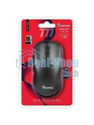 Мышь игровая беспроводная Dual BT+USB с зарядкой Smartbuy X7 черная (SBM777DAG) /40.  