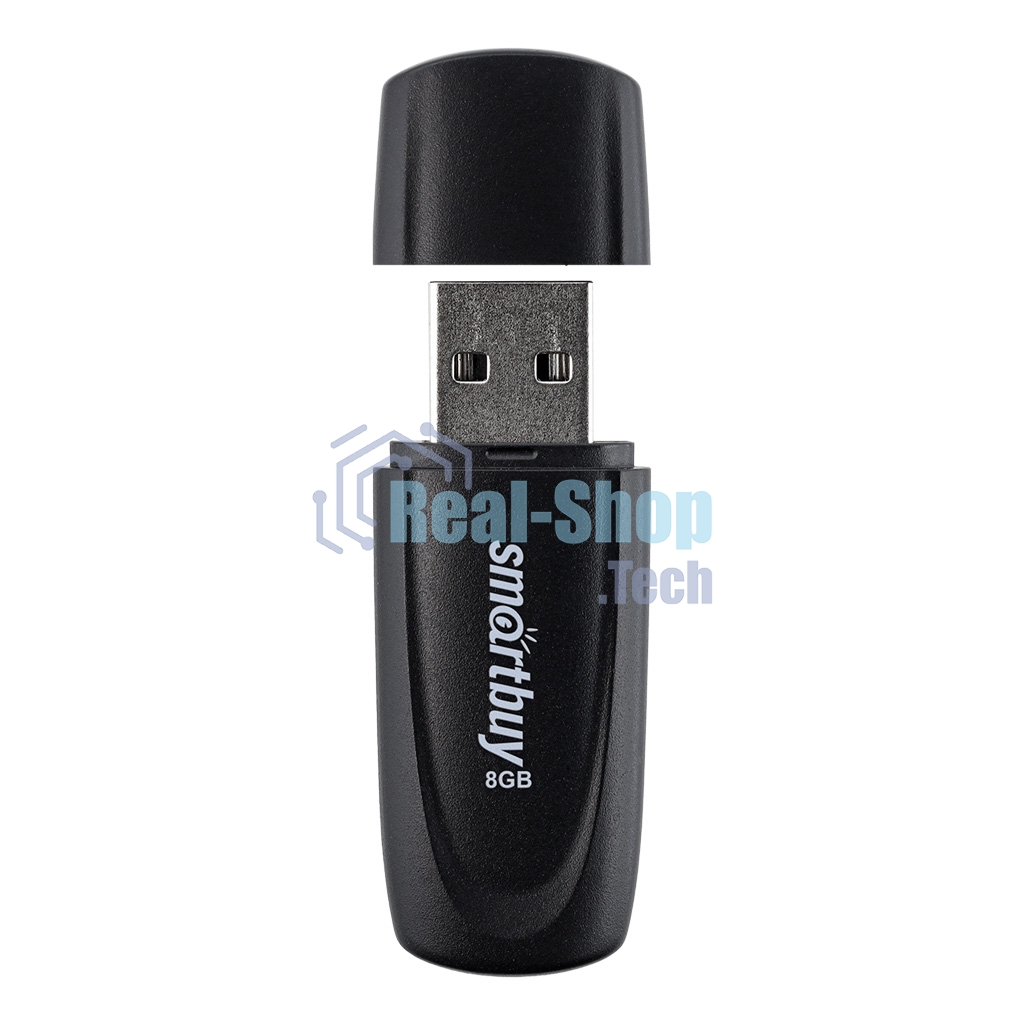 Флешка USB Smartbuy Scout Black (SB008Gb2SCK), 8Gb, USB 2.0, R/W 15/8, черный