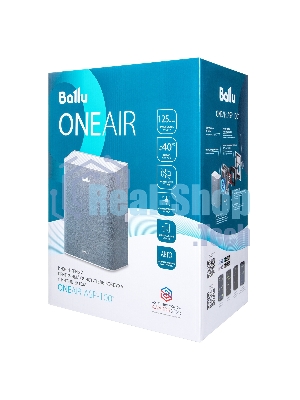 Очиститель воздуха Ballu ONEAIR ASP-100WH белый, 40 м², HEPA-фильтр