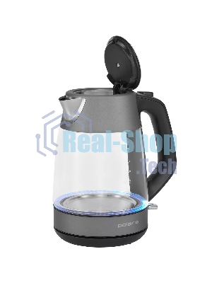 Чайник электрический Polaris PWK1760CGL графит, 1,7 л, 2150 Вт, стекло