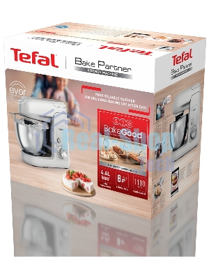 Кухонная машина Tefal Bake Partner QB520B38, серый/серебристый