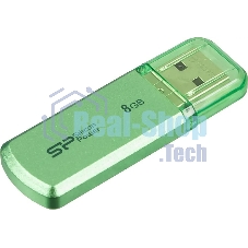 Флешка USB R/W Silicon Power R/W 8Gb Helios 101 SP008Gb,UF2101V1N USB 2.0 зеленый