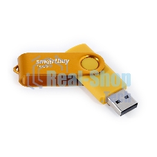 Флешка USB Smartbuy Twist Yellow (SB016GB2TWY), 16Gb, USB 2.0, R/W 15/7, желтый
