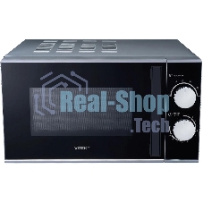 Микроволновая печь Vitek VT-MW0823 серебристый/черный, 23 л, 900 Вт, переключатели - поворотный механизм