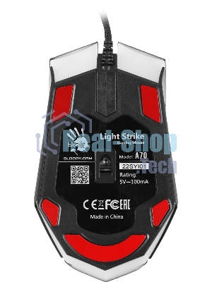 Мышь проводная A4Tech Bloody A70 черный, 6200 dpi, USB, кнопки - 8