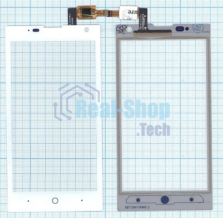 Сенсорное стекло (тачскрин) для ZTE V830 (Blade G Lux), белое
