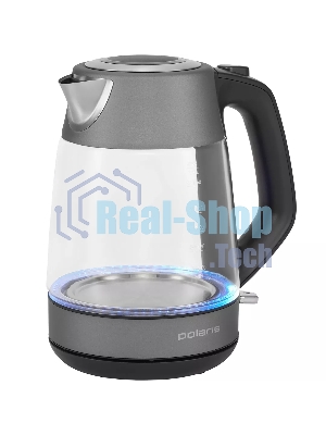 Чайник электрический Polaris PWK1760CGL графит, 1,7 л, 2150 Вт, стекло