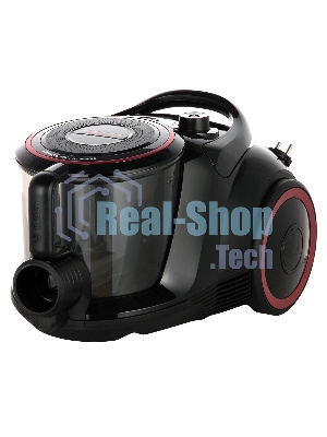 Пылесос Bosch BGS41POW1 черный/красный, 350/700 Вт, уборка сухая, пылесборник контейнер 2.4 л