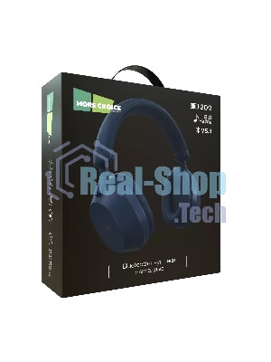 Беспроводные/проводные наушники MORE CHOICE HW55 темно-синий, накладные, Bluetooth + проводной, до 12 ч
