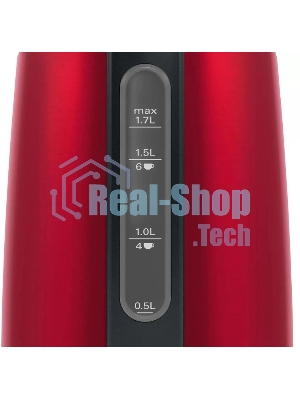 Электрочайник Bosch TWK3P424 красный, 1.7 л, 2400 Вт, скрытый нагревательный элемент