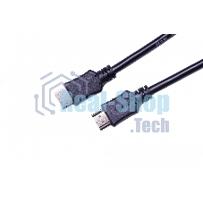 Кабель HDMI C-HM-HM-1.8M Wize, 1.8 м, v.2.0, 19M/19M, позол.разъемы, экран, черный, пакет