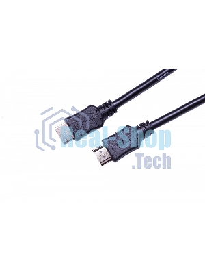 Кабель HDMI C-HM-HM-1.8M Wize, 1.8 м, v.2.0, 19M/19M, позол.разъемы, экран, черный, пакет