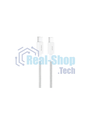 Кабель OLMIO SIMPLE, Type-C - Type-C, 60W 3A, 1.2м, тканевая оплетка, белый