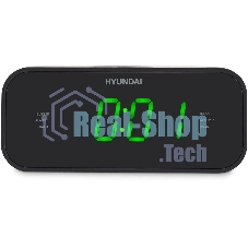 Радиобудильник Hyundai H-RCL221 черный LCD подсв:зеленая часы:цифровые FM
