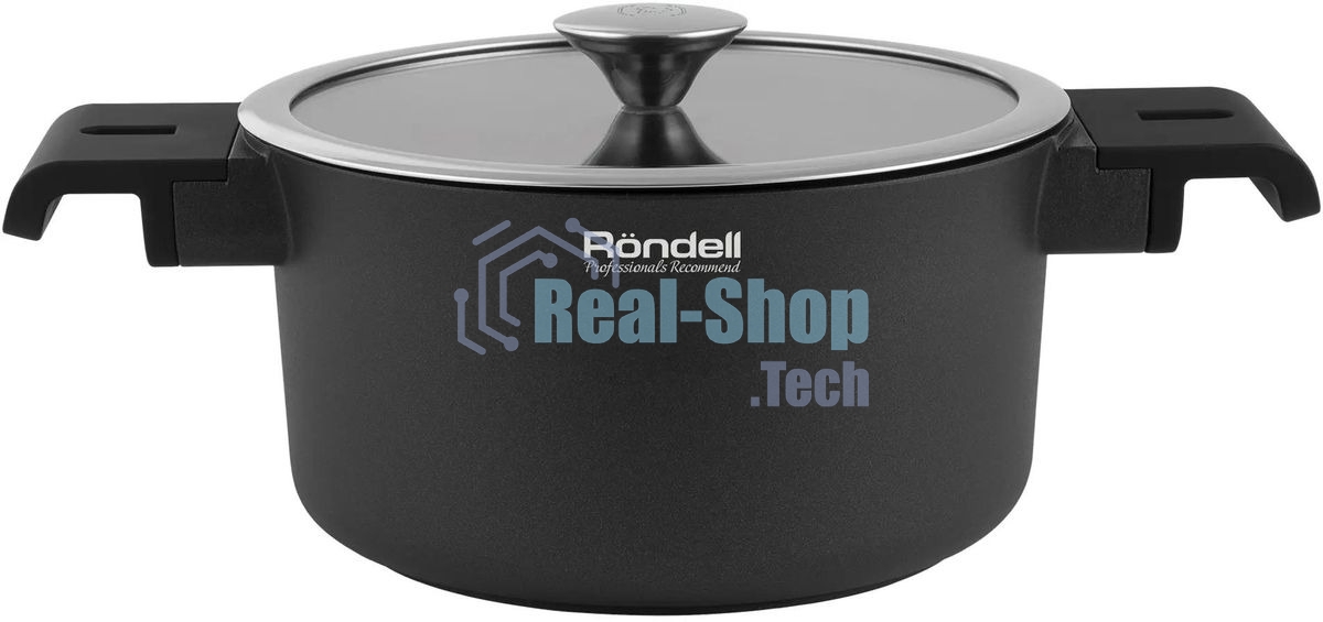 Кастрюля Rondell Modern RDA-1727, 4.4л, 24см, с крышкой, черный
