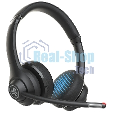 Гарнитура JLab Work Wireless Headset Gen 2 чёрный, беспроводная, Bluetooth/USB-C, до 45 ч, микрофон с шумоподавлением