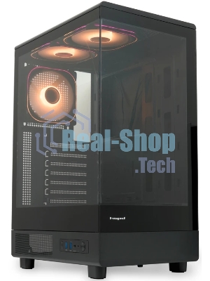 Компьютерный корпус HSPD F510, Panoramic Mid Tower, черный, TG, 0.5 SPCC, 3x120мм ARGb ATX, mATX, mITX 180/280/160мм 1x2.5