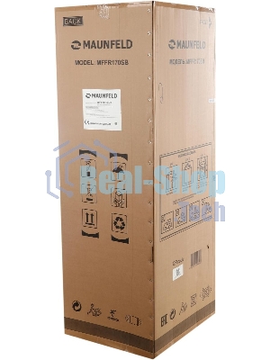 Морозильная камера Maunfeld MFFR170SB, черный, 206л, 4 ящика, 2 полки