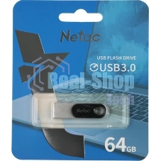 Флешка USB Netac U278 (NT03U278N-128G-32PN), 128Gb, USB 3.0, R/W 110/45, серебристый/черный