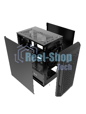 Компьютерный корпус Powercase Mistral Micro Z2B SI, Non Window, Mesh, 2x 120мм fan, черный, mATX (CMIMZB-F2SI)