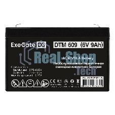 Аккумуляторная батарея ExeGate DTM 609 (6V 9Ah, клеммы F2)