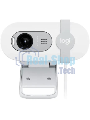 Веб-камера Logitech BRIO 100 1920x1080, 30 кадр/с, USB, микрофон, шторка приватности, крепление на мониторе, белый
