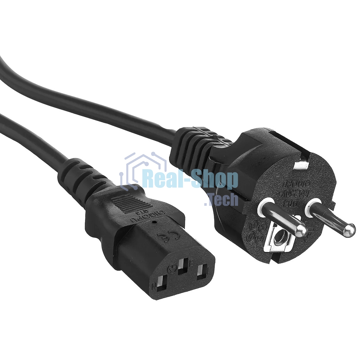 Шнур сетевой Rexant СЕЕ 7/7 (Schuko) – IEC 320 C13 3x0,75мм², длина 1,8м