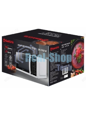 Микроволновая печь Sakura SA-7052W белый, 20 л, 700 Вт, переключатели - сенсор