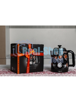 Чайник электрический GARLYN Flower Grace K-400 черный