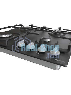 Газовая варочная панель Gorenje G641EXB, 4 конфорки, металл, черный