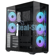 Корпус ATX Eurocase M4801 black, без БП, закаленное стекло 2 стороны