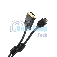 Кабель HDMI to DVI-D (19M -25M) 2м, TV-COM, 2 фильтра LCG135F-2M