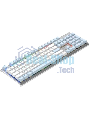 Клавиатура проводная A4Tech Fstyler FS100 Neon, USB, синий/белый