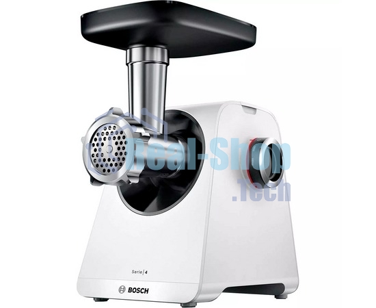 Мясорубка электрическая Bosch MFWS420W белый, 1900 Вт, 2.5 кг/мин, реверс, насадки - 3