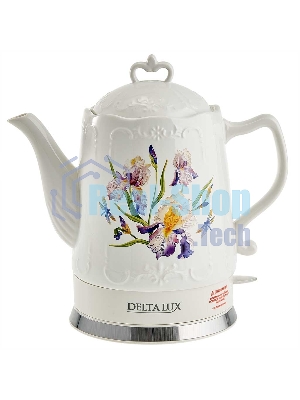 Чайник электрический DELTA DE-1012 корпус из фарфора Ирисы