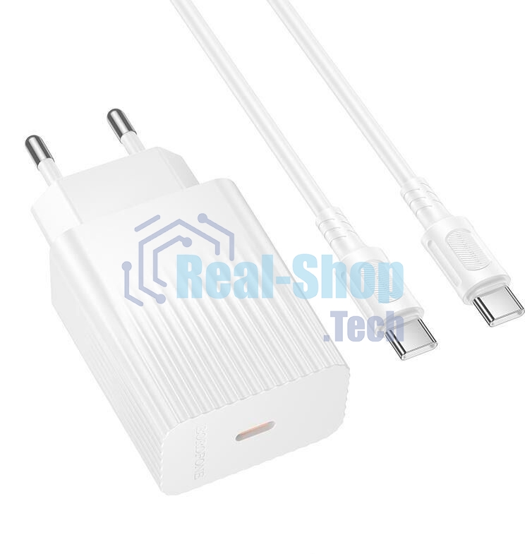 Сетевое зарядное устройство BOROFONE (6941991122743) BAS73Aaa 1Type-C 3.0A PD20W для Type-C Type-C White