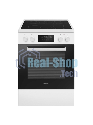 Плита электрическая Maunfeld MEC611CW09TD белый, конфорок 4 шт, духовка 59 л, 60 см x 85 см x 63 см